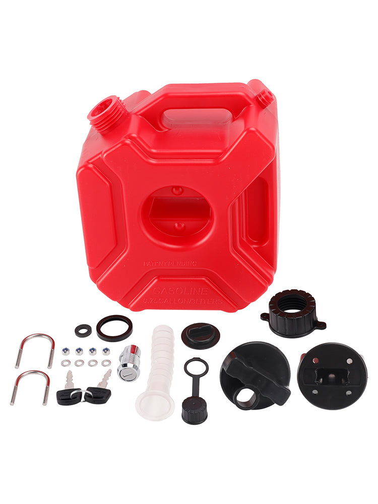 Ersatz-Kraftstofftank für Honda CL300 CL500, 3 l, roter Kunststoff-Kanister