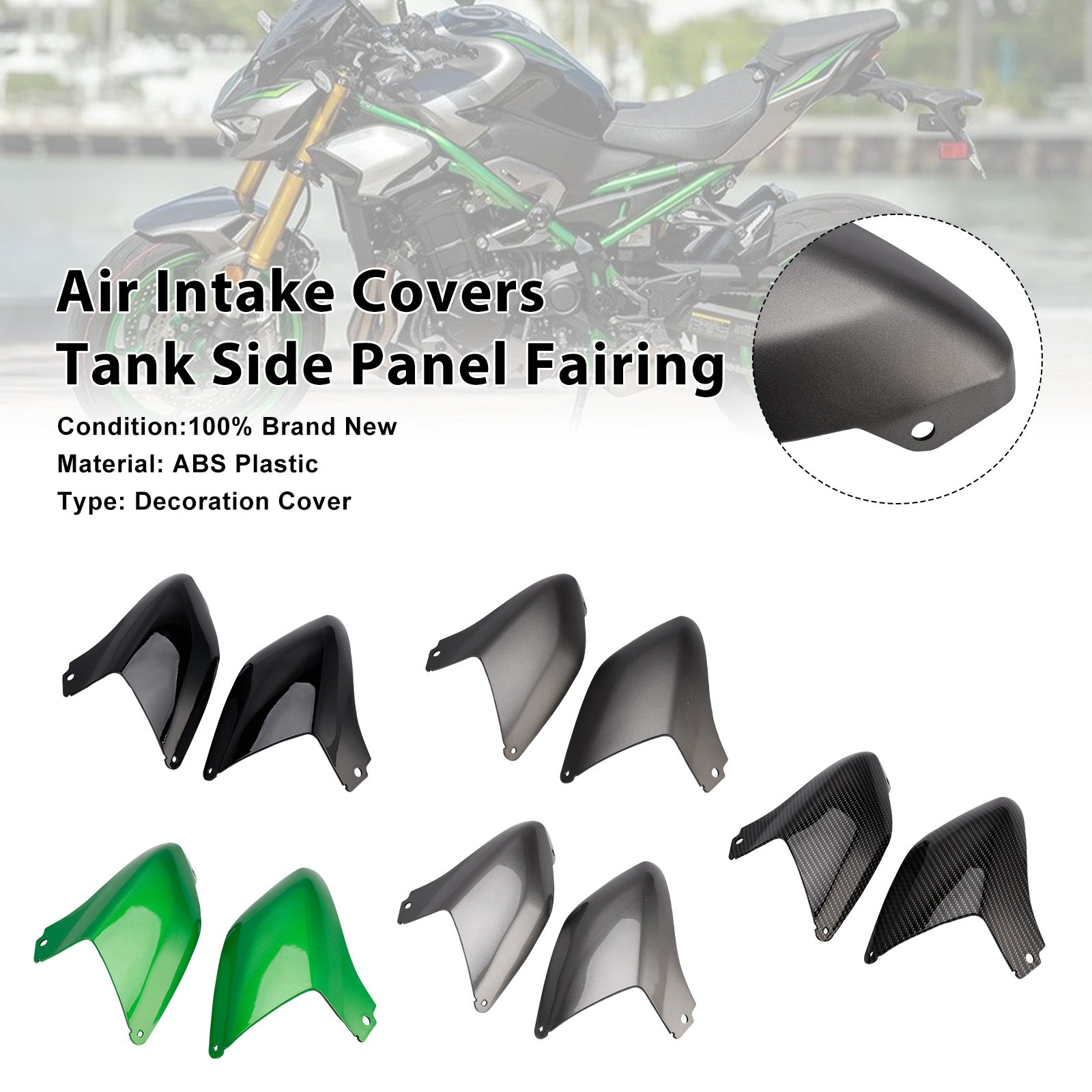 2025-2026 Kawasaki Z900 Air Intake Covers Tank Side Panel Fairing