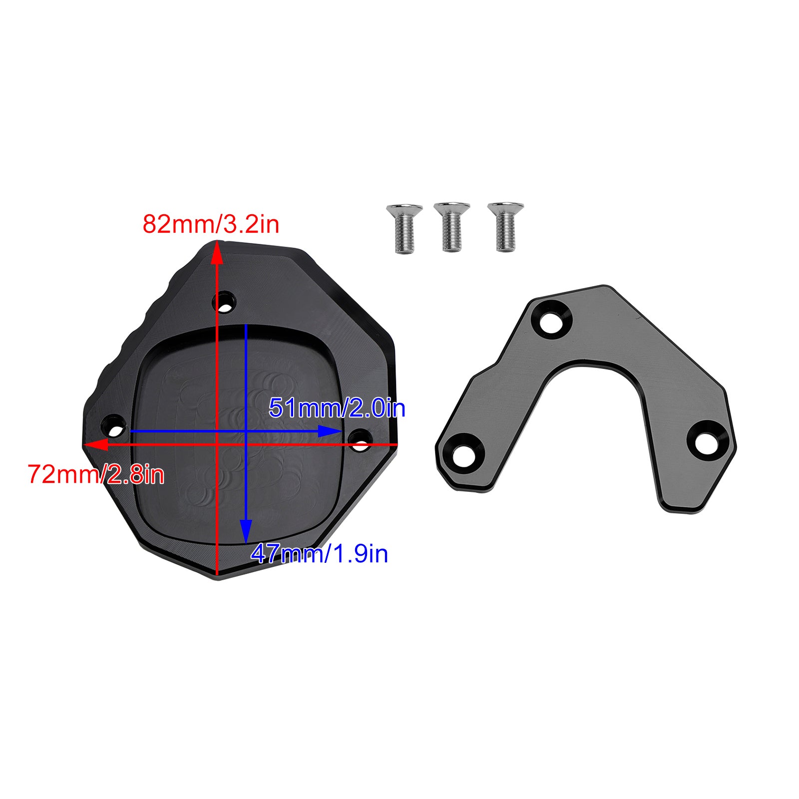 23-24 Honda XL 750 Transalp CB750 Hornet Kickstand Enlarge Plate Pad