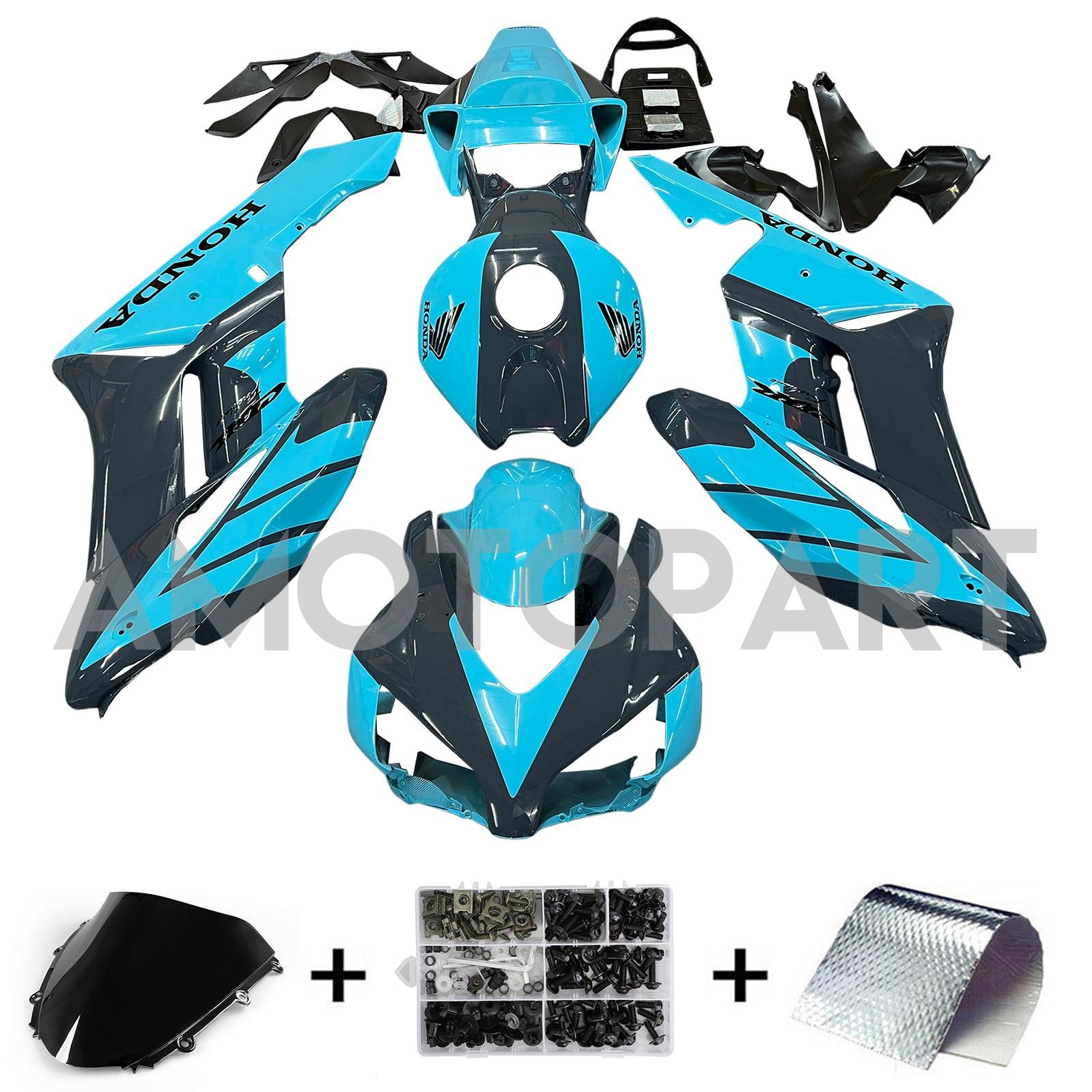 Amotopart 2004-2005 Honda CBR1000RR Light Blue Black Fairing Kit