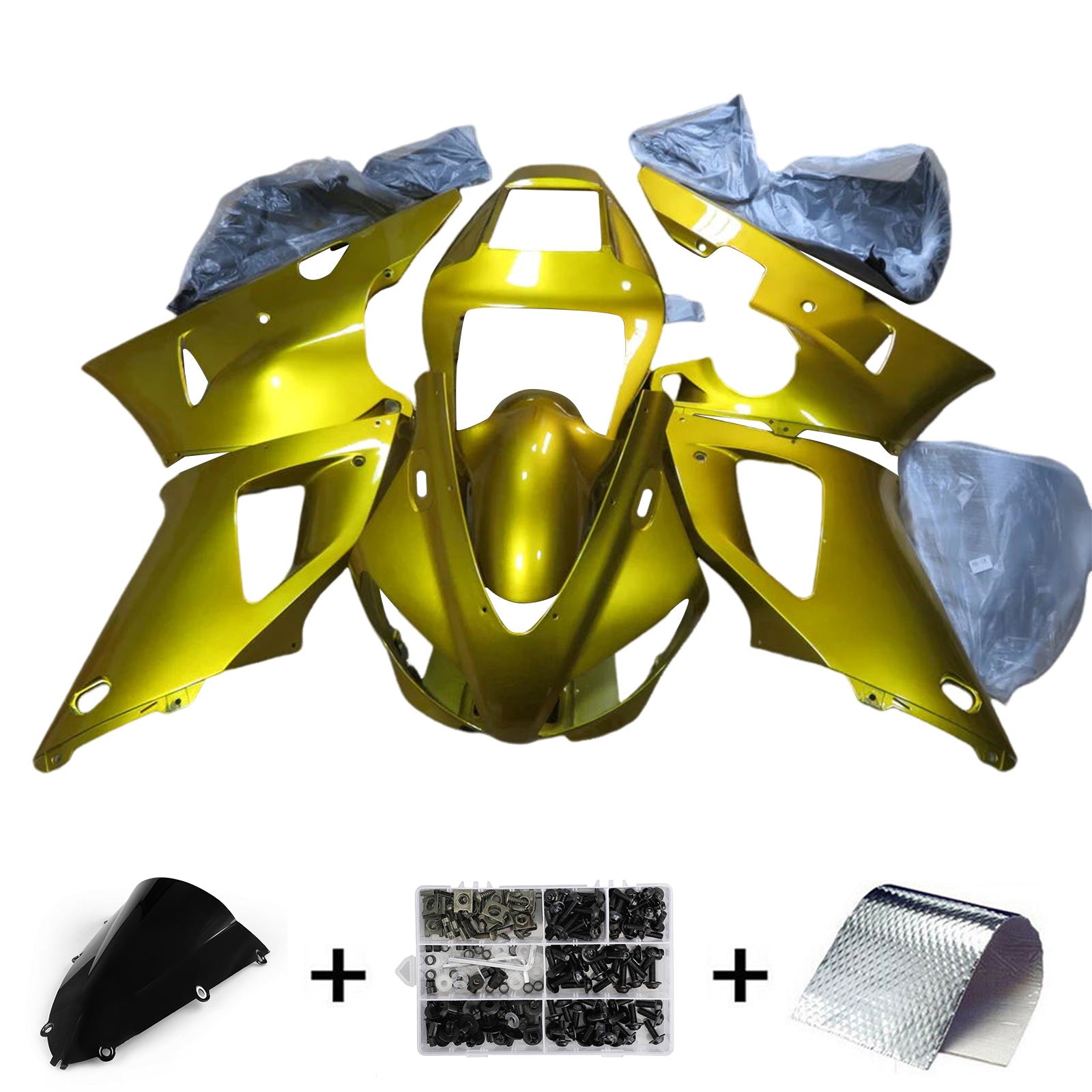 Amotopart 1998-1999 Yamaha YZF 1000 R1 Glod Fairing Kit