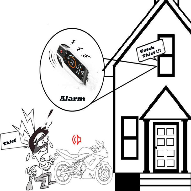 Remote Control Anti-Theft Alarm Security System Start For Motorcycle Scooter
