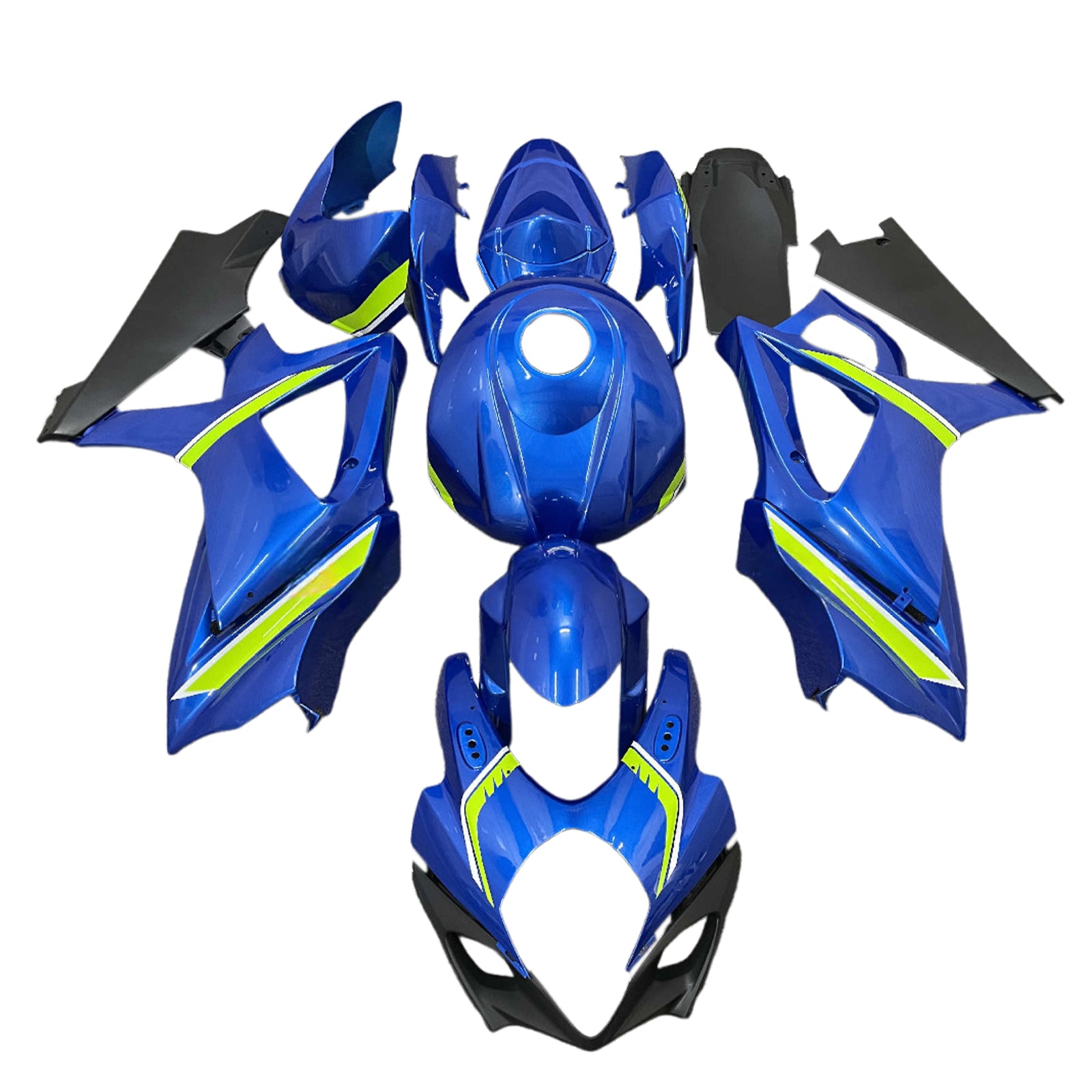 Amotopart 2007-2008 Suzuki GSXR1000 Blue Green Line Abzugskit