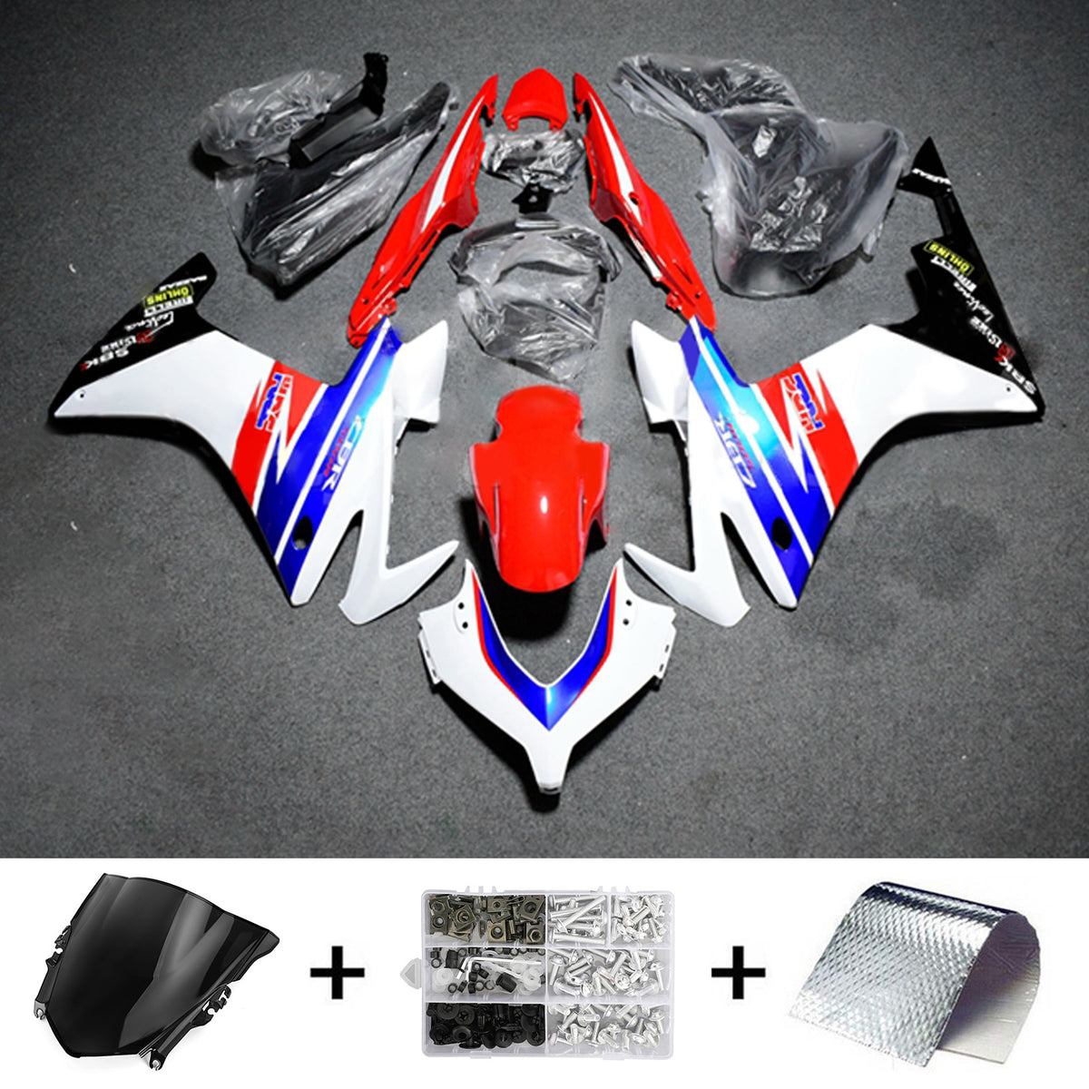 Amotopart 2013-2015 CBR500R Honda Red&amp;Blue Style1 Verkleidungsset