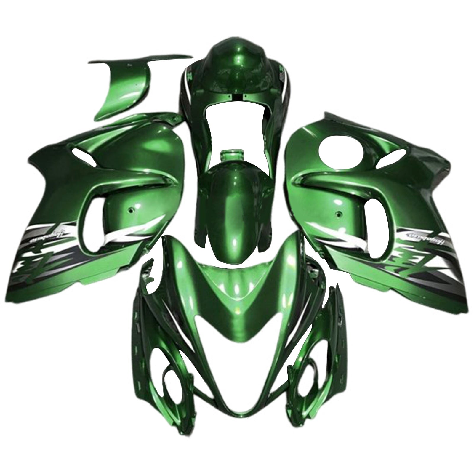 Amotopart 2008-2020 GSX1300R Hayabusa Suzuki Kit de carenado verde oscuro