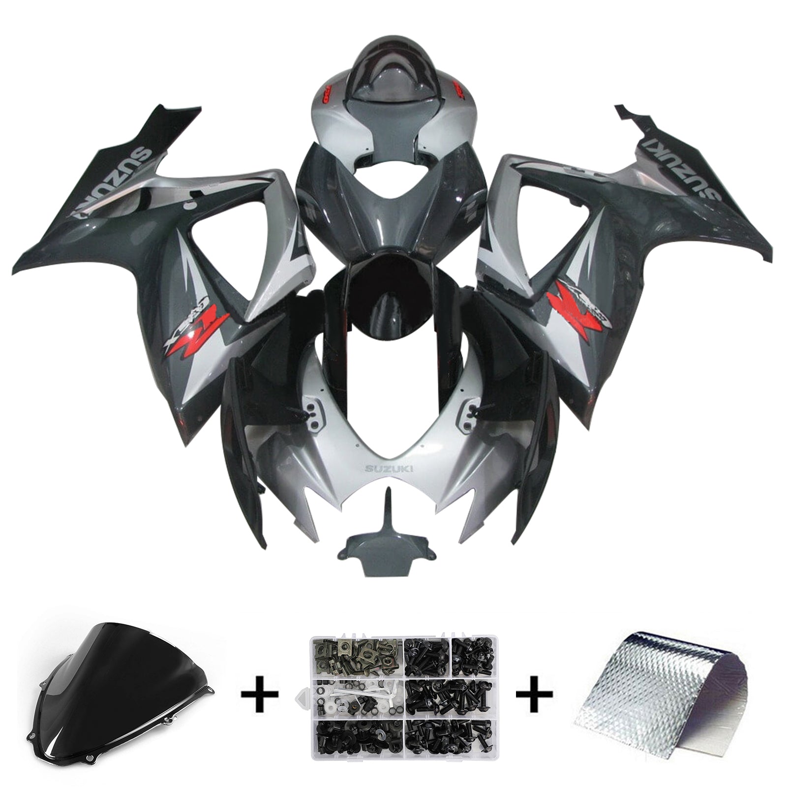 Amotopart 2006-2007 K6 GSXR 600/750 Suzuki Black&Grey Fairing kit