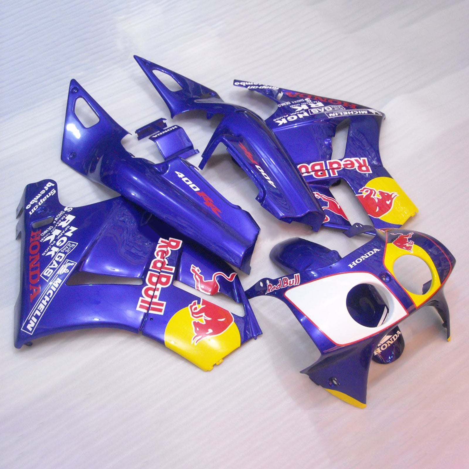 Amotopart 1988-1992 Honda VFR400R NC30 Blue Fairing Kit