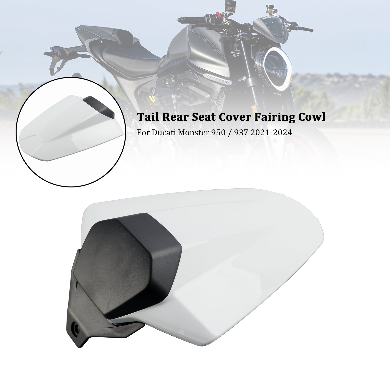 21-24 Ducati Monster 950 937 Tail Rear Seat Cover Fairing Cowl