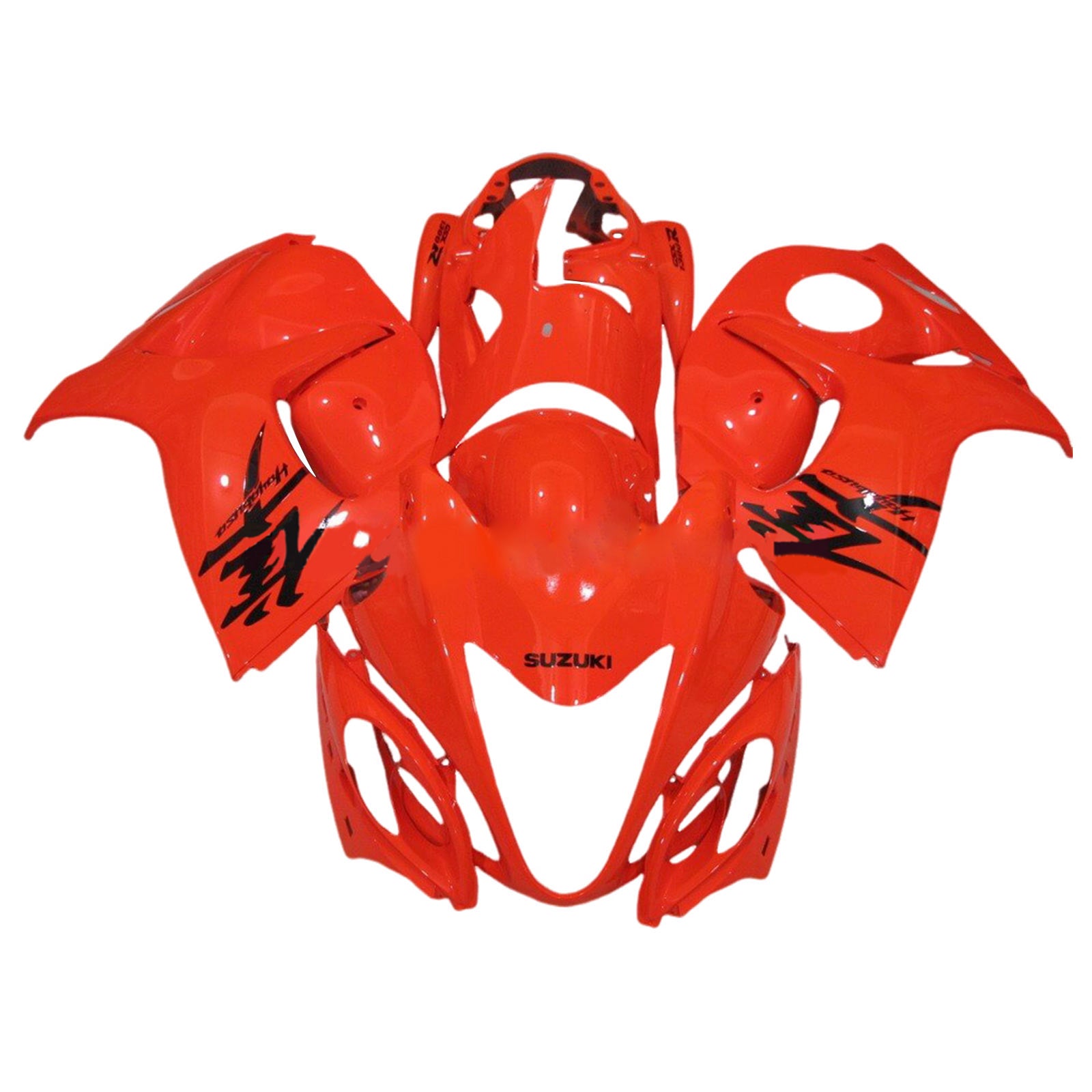 Amotopart 2008-2020 GSX1300R Hayabusa Suzuki rojo con kit de carenado con logotipo negro