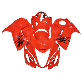 Amotopart 2008-2020 GSX1300R Hayabusa Suzuki rojo con kit de carenado con logotipo negro