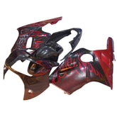 Amotopart 2000-2001 Kawasaki ZX12R Red Black Fairing Kit