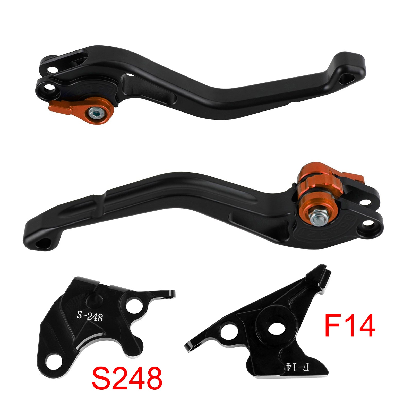 Suzuki GSXR600 750 DL650 GSR600 Orange NEW Short Clutch Brake Lever