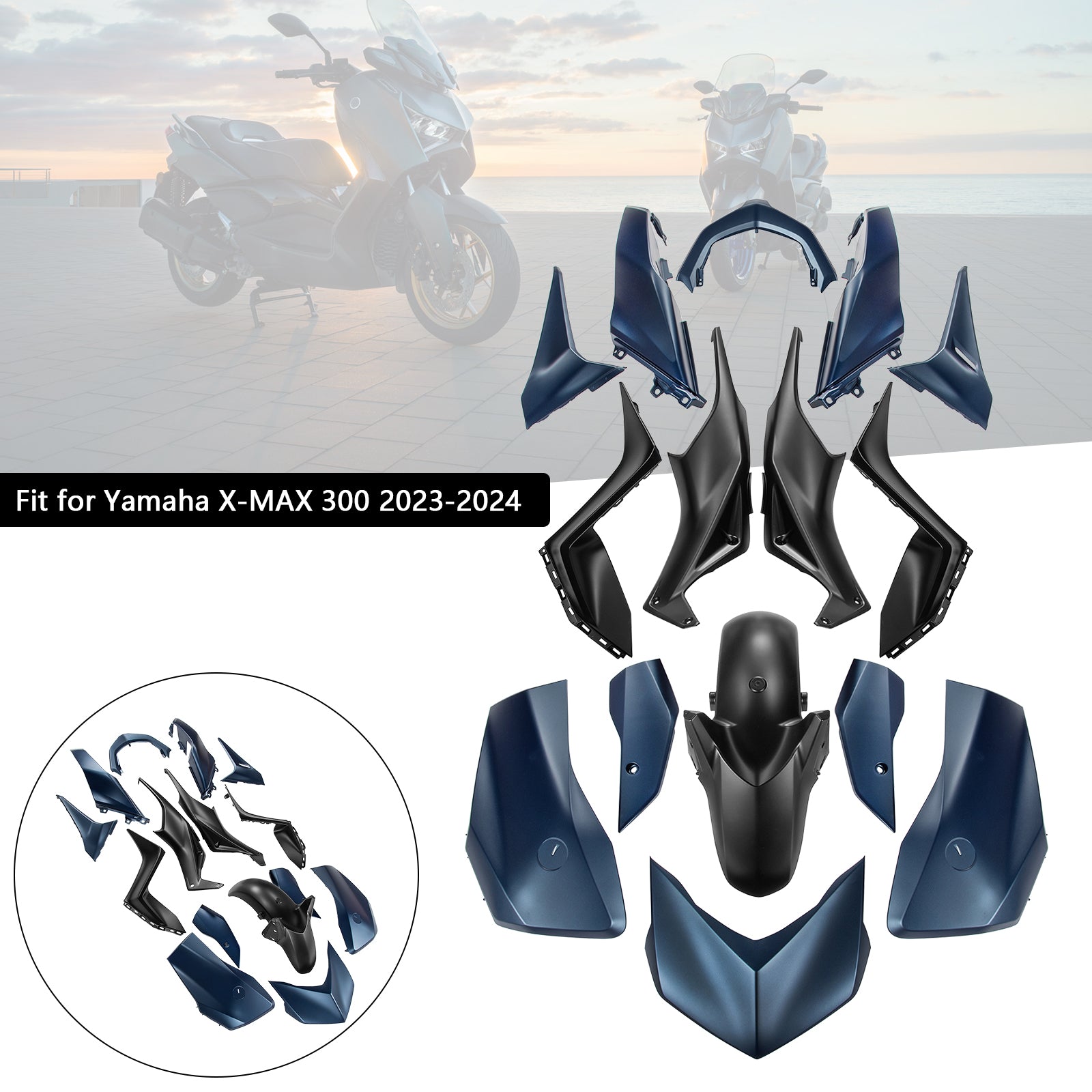 Amotopart 2023-2024 Yamaha X MAX 300 Fairing Kit