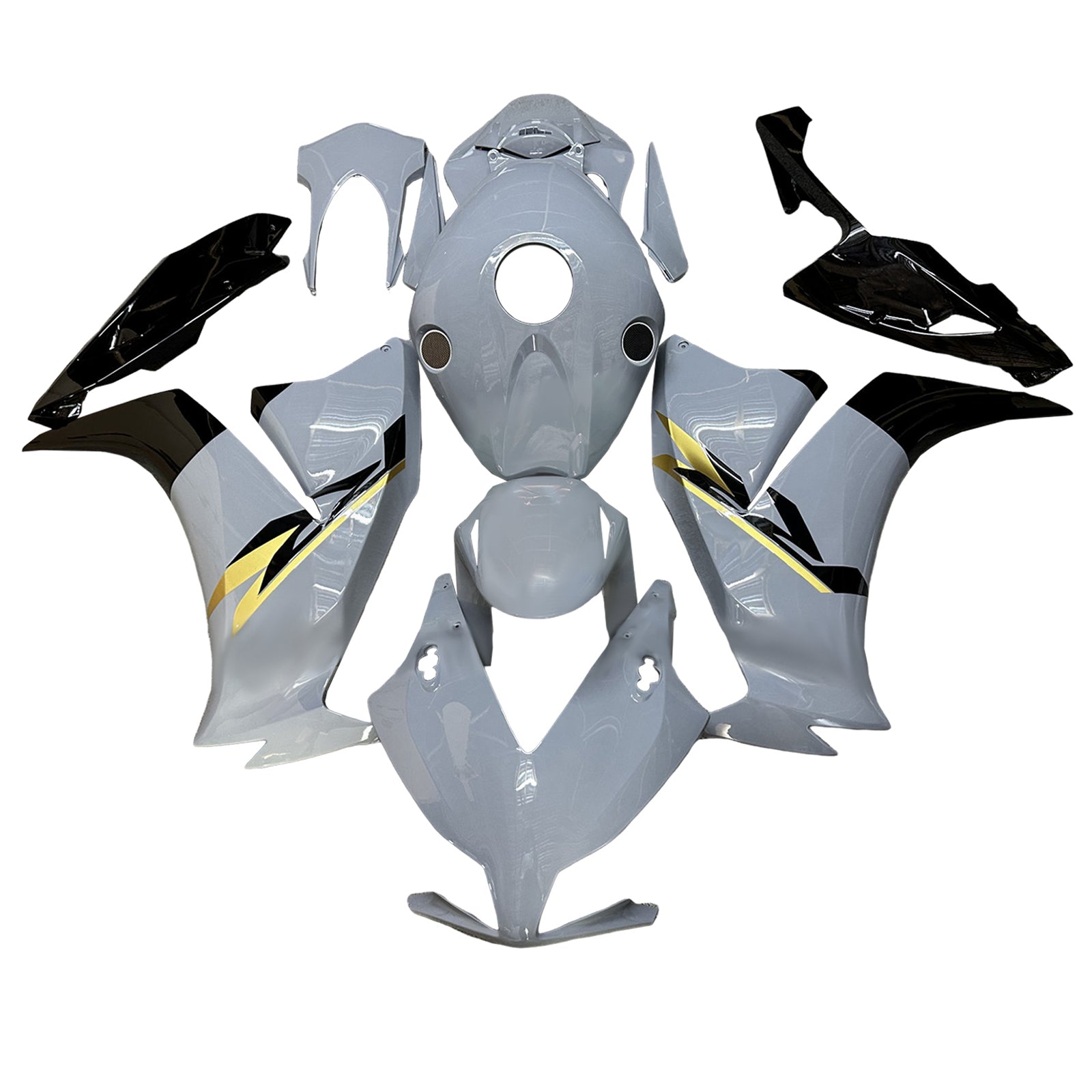 Amotopart 2012-2016 Honda CBR1000rr Kit de carénage en or noir gris