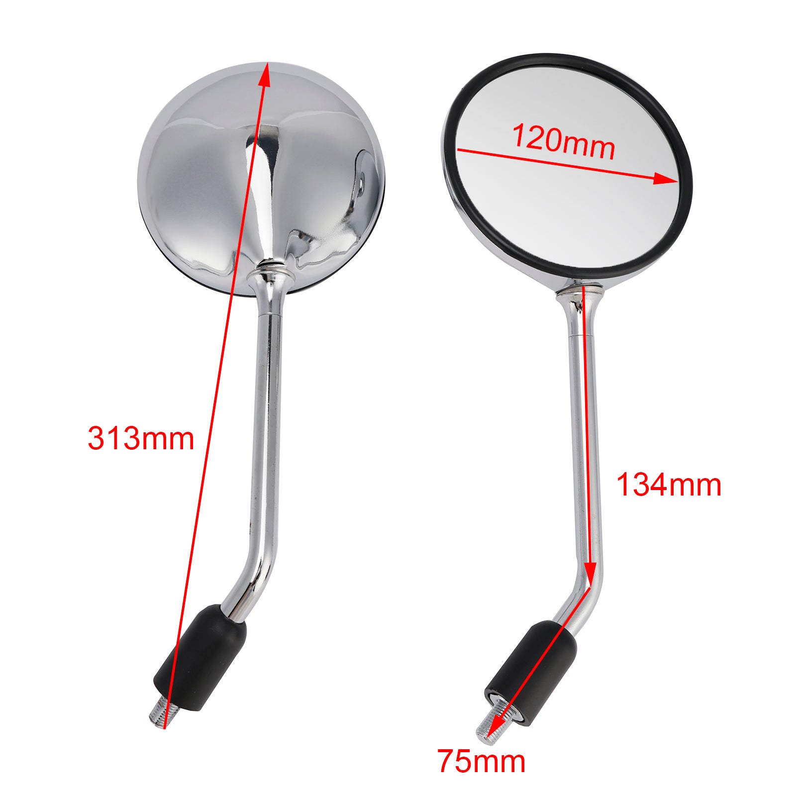 Honda Cb 500 650 750 900 Pair Mirrors Chrome 88110-438-003 88110-438-870