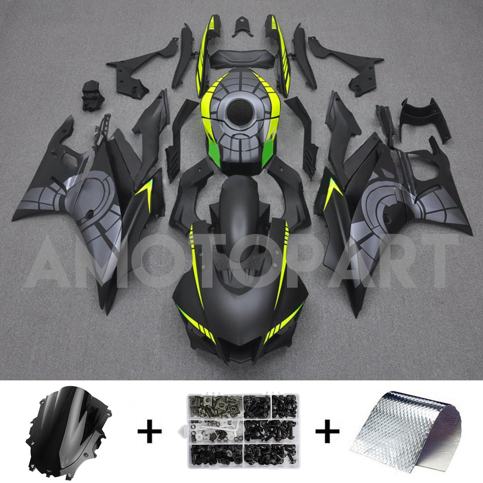 Amotopart 2022-2024 Yamaha YZF-R3 & R25 Matte Black Fairing Kit