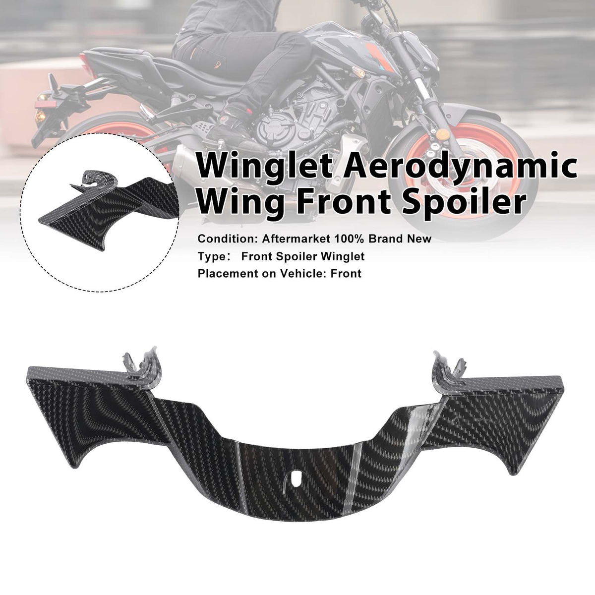 2025-2026 Yamaha MT-07 Winglet Aerodynamický přední spoiler křídla