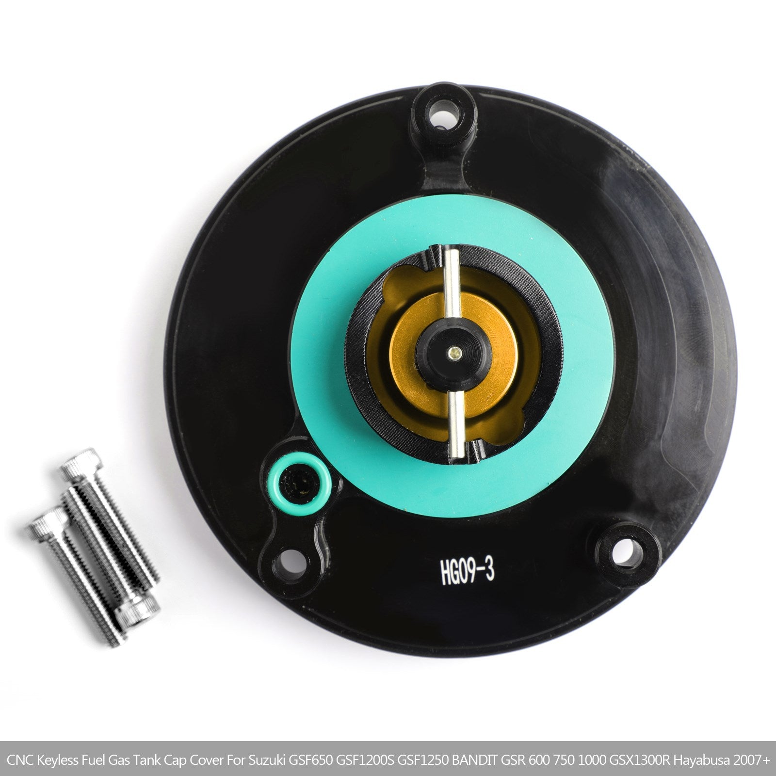 07-18 Suzuki GSX1300R Hayabusa CNC Keyless Fuel Gas Tank Cap Gold