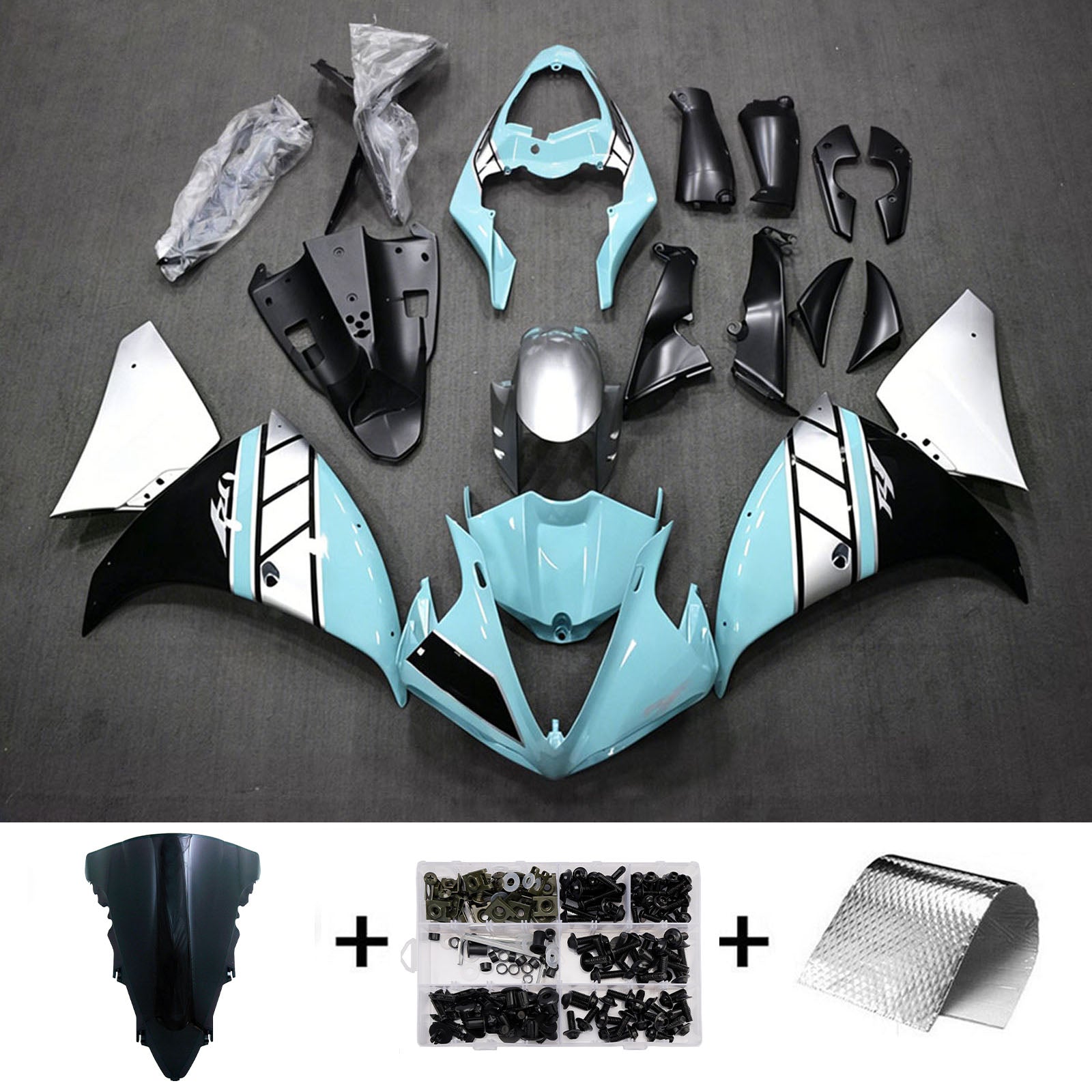 Amotopart 2009-2011 Yamaha YZF-R1 Tiffany Blue Fairing Kit