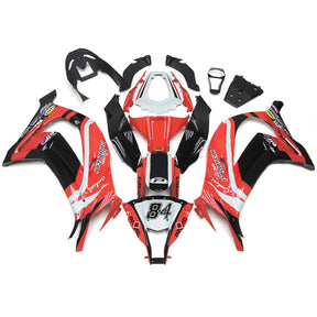 Kit carena Amotopart 2011-2015 Kawasaki ZX10R rosso e nero