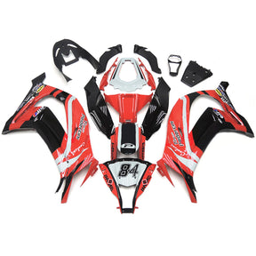 Amotopart 2011–2015 Kawasaki ZX10R Rot-Schwarzes Verkleidungsset