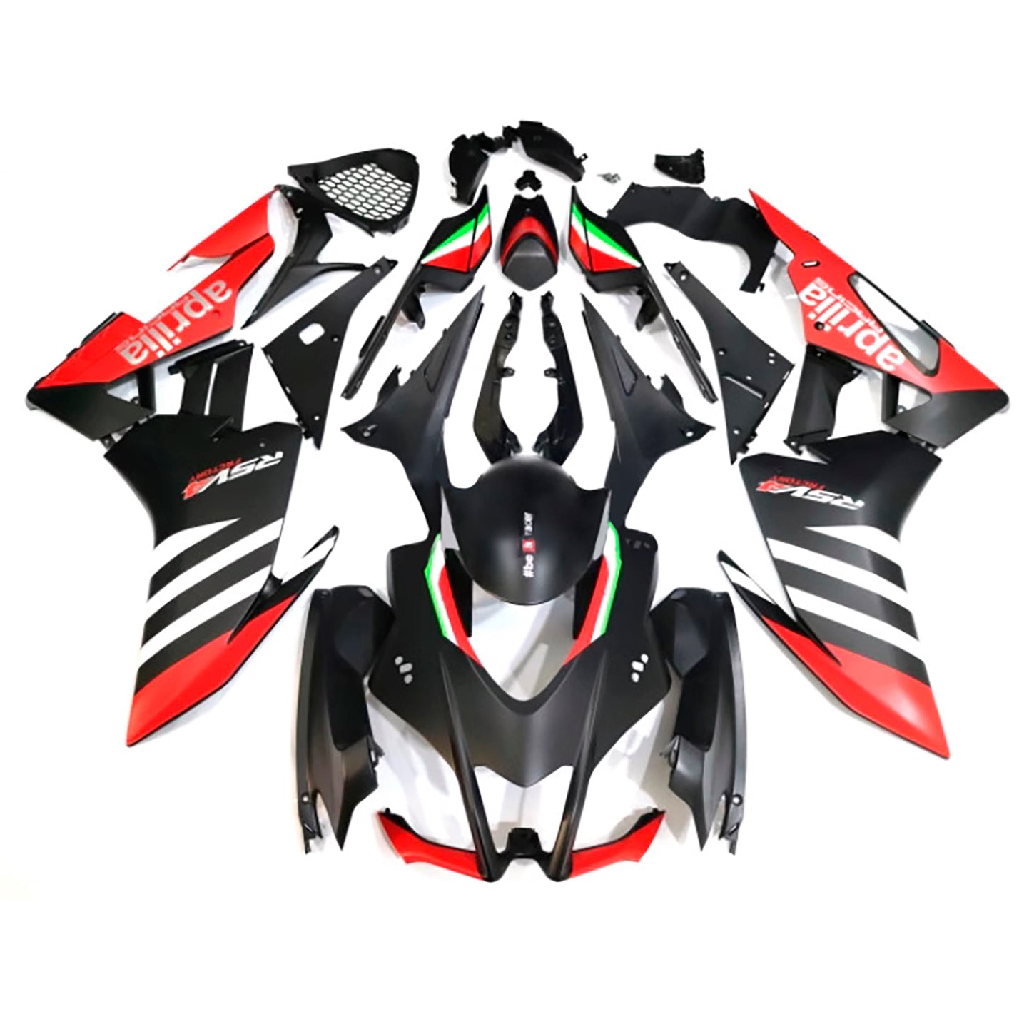 Amotopart 2009-2015 Aprilia RSV4 1000 White Black Red Fairing Kit