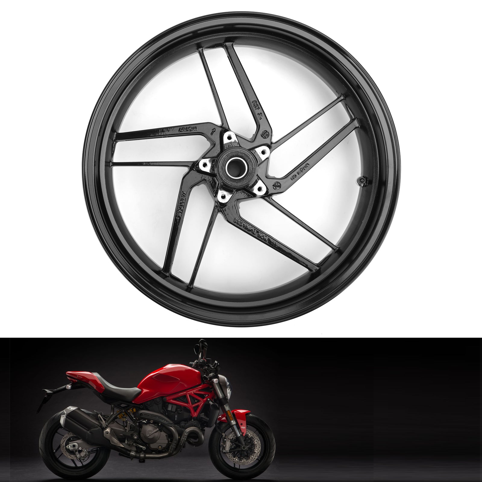Komplette Vorderradfelge für Ducati 899 959 1199 Panigale Corse 2013–2018