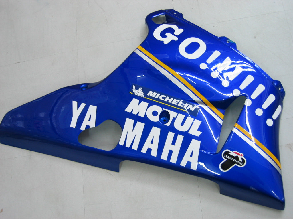 Amotopart 2000-2001 Yamaha YZF 1000 R1 Blue&White Style1 Fairing Kit