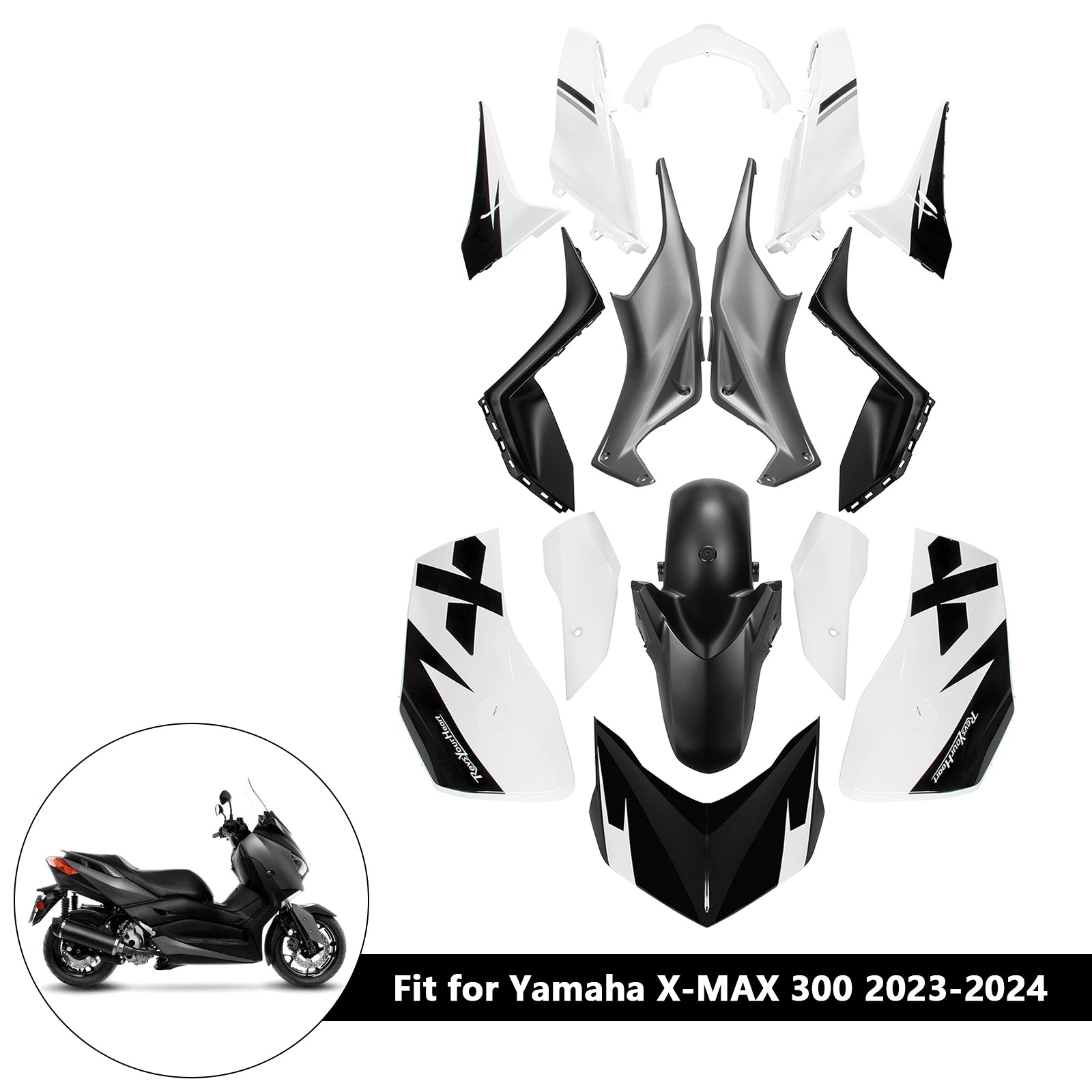 Amotopart 2023-2024 Yamaha X MAX 300 Verkleidungssatz