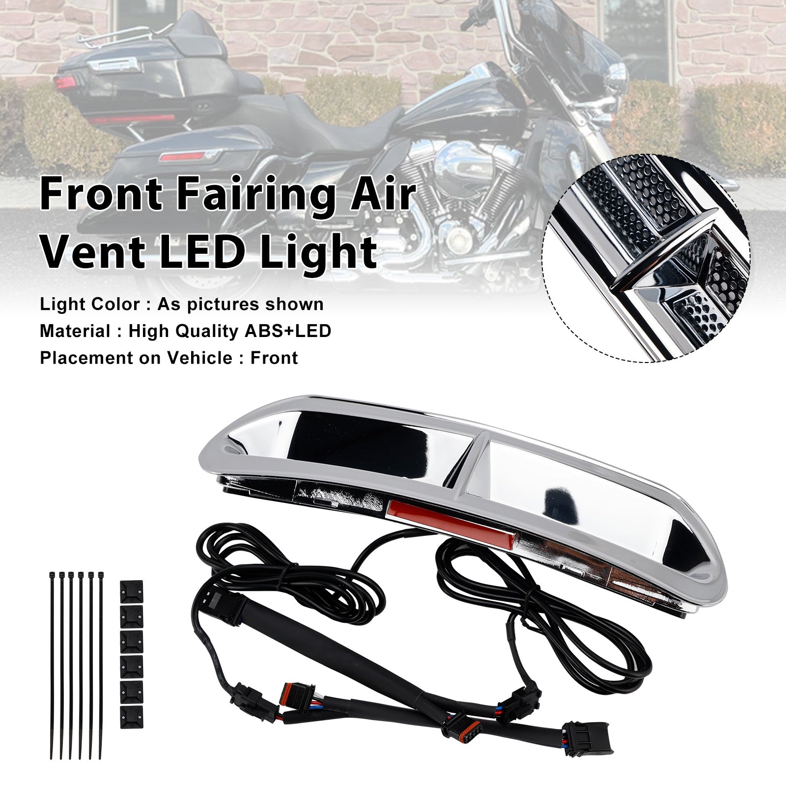 2014-2024 Touring Street Glide Front Fairing Air Vent LED Light