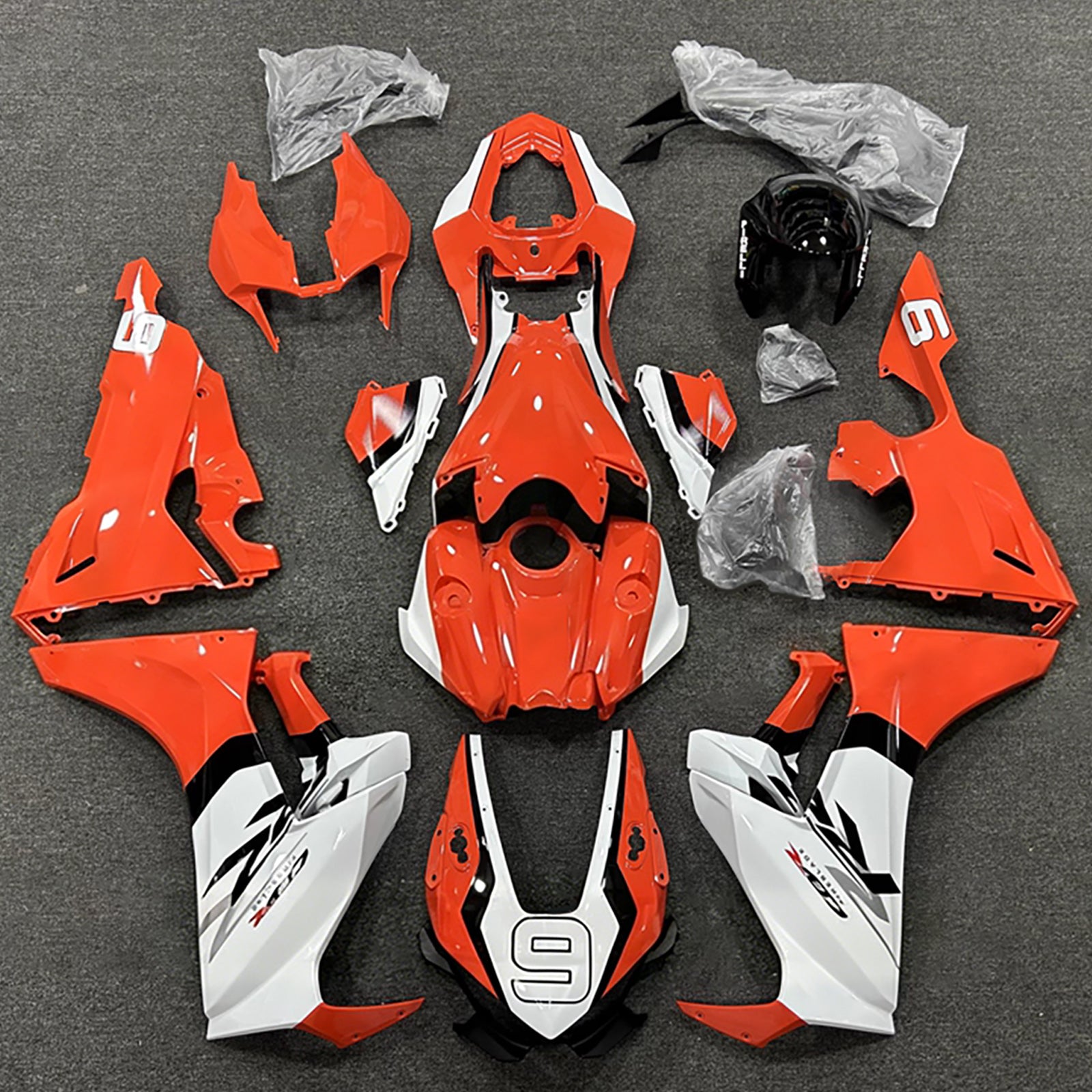 Amotopart 2017-2026 Honda CBR1000RR Orange/White Fairing Kit