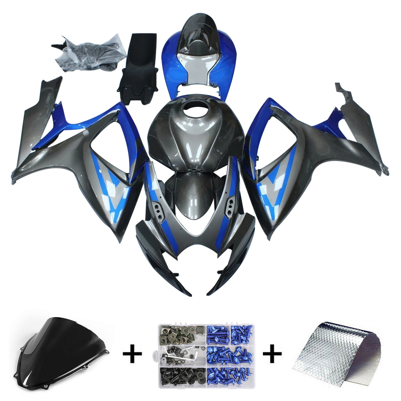 Amotopart 2006-2007 K6 GSXR 600/750 Suzuki Blue&Grey Fairing kit