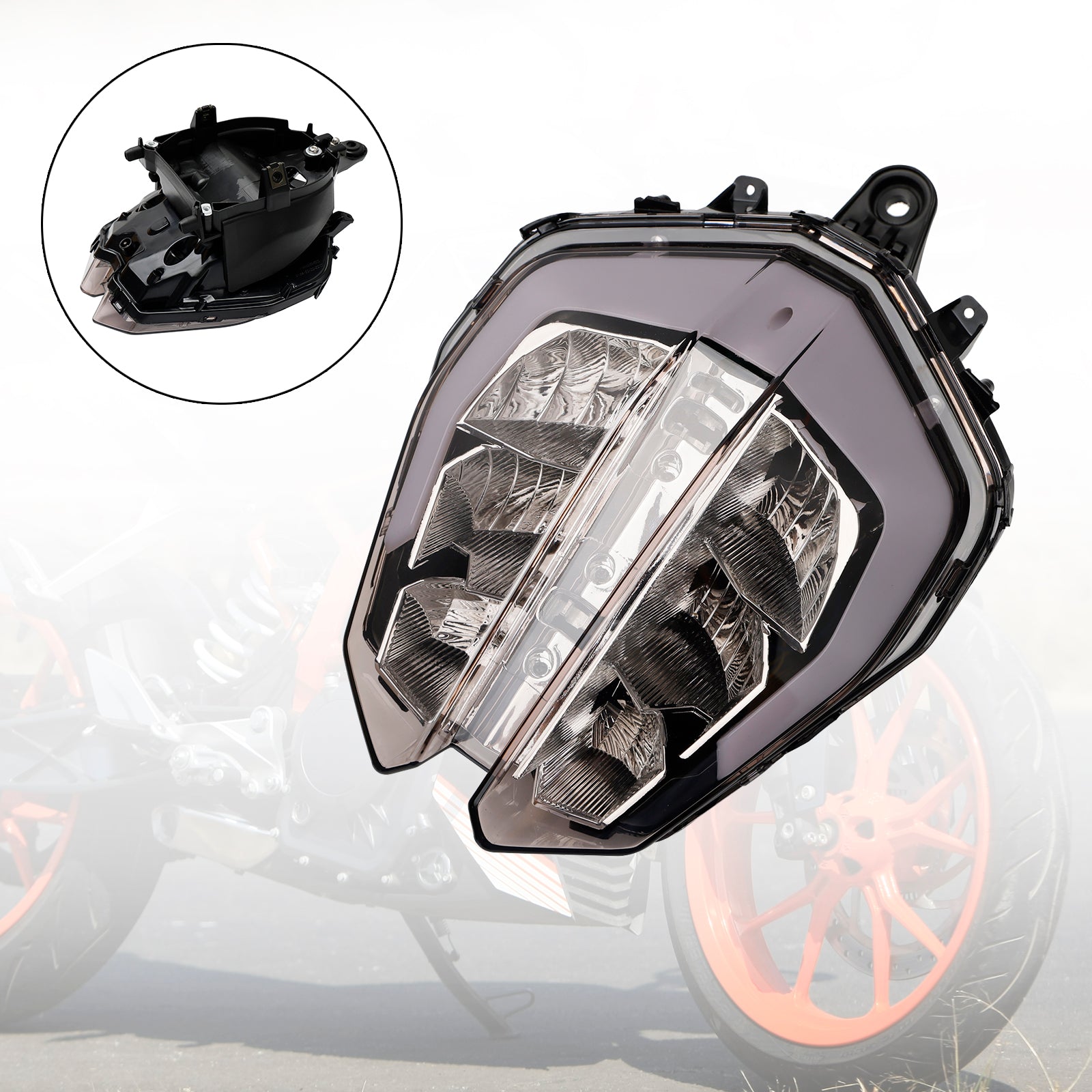 Headlight Guard Protector Cover Haddlamp Kit Plastic Smoke For 390 2018-2019