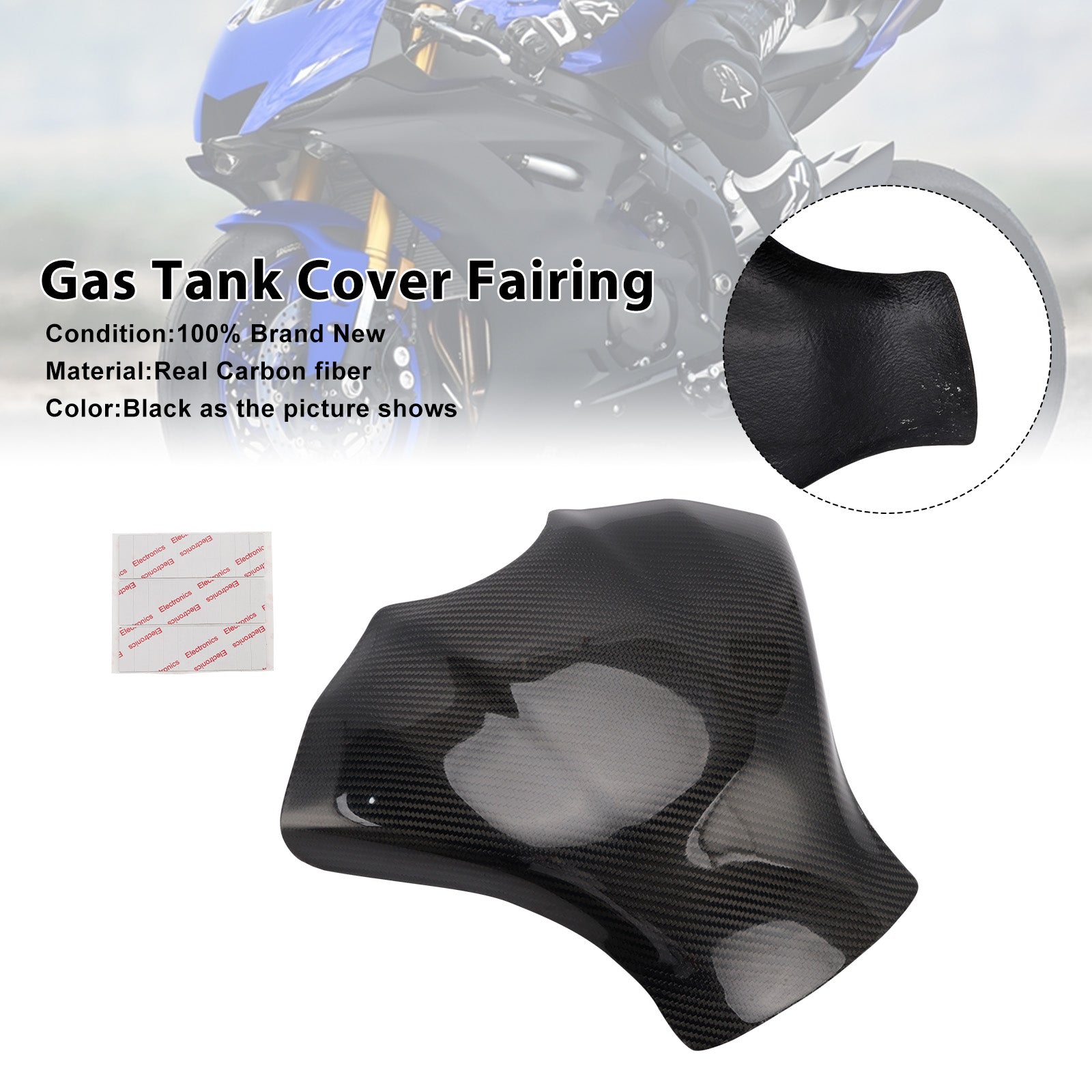 Yamaha YZF-R1 R1M R1S 2015-2025 Real Carbon Fiber Tank Cover Fairing