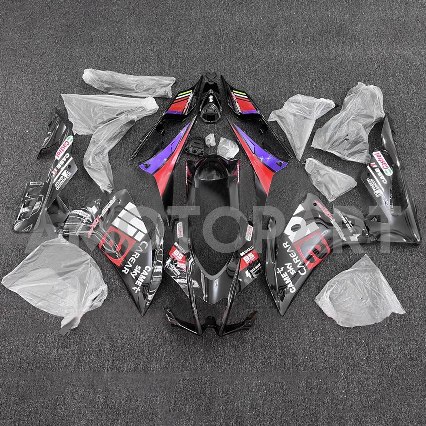 Amotopart 2016-2020 Aprilia RSV4 1000 Black Pink Purple Fairing Kit