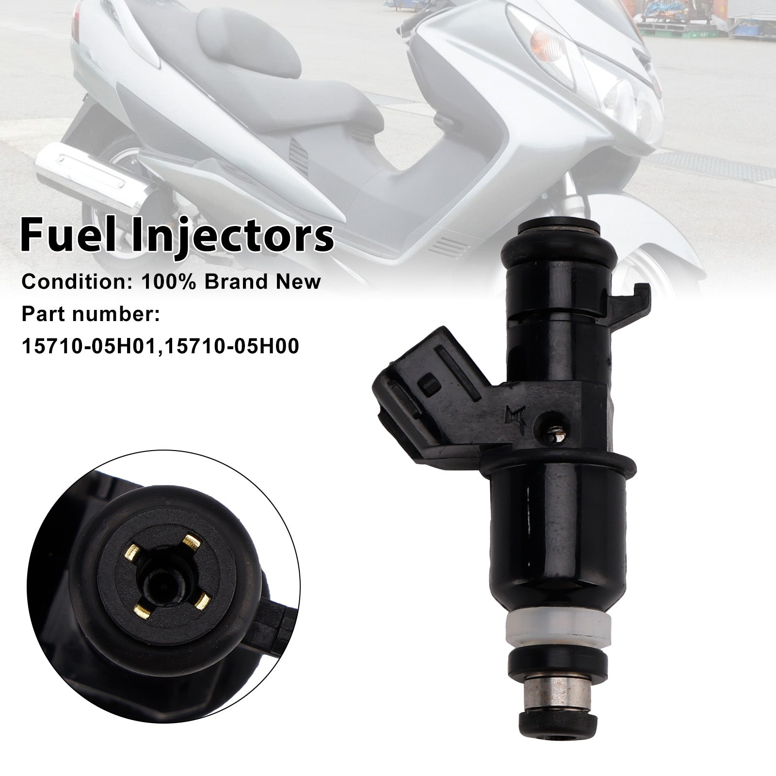 2007-2016 Suzuki Burgman AN400 Fuel Injectors 15710-05H00 15710-05H01
