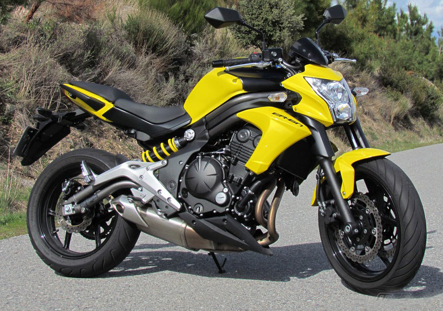 Amotopart 2012-2016 Kawasaki ER-6N Kit de carenado negro amarillo