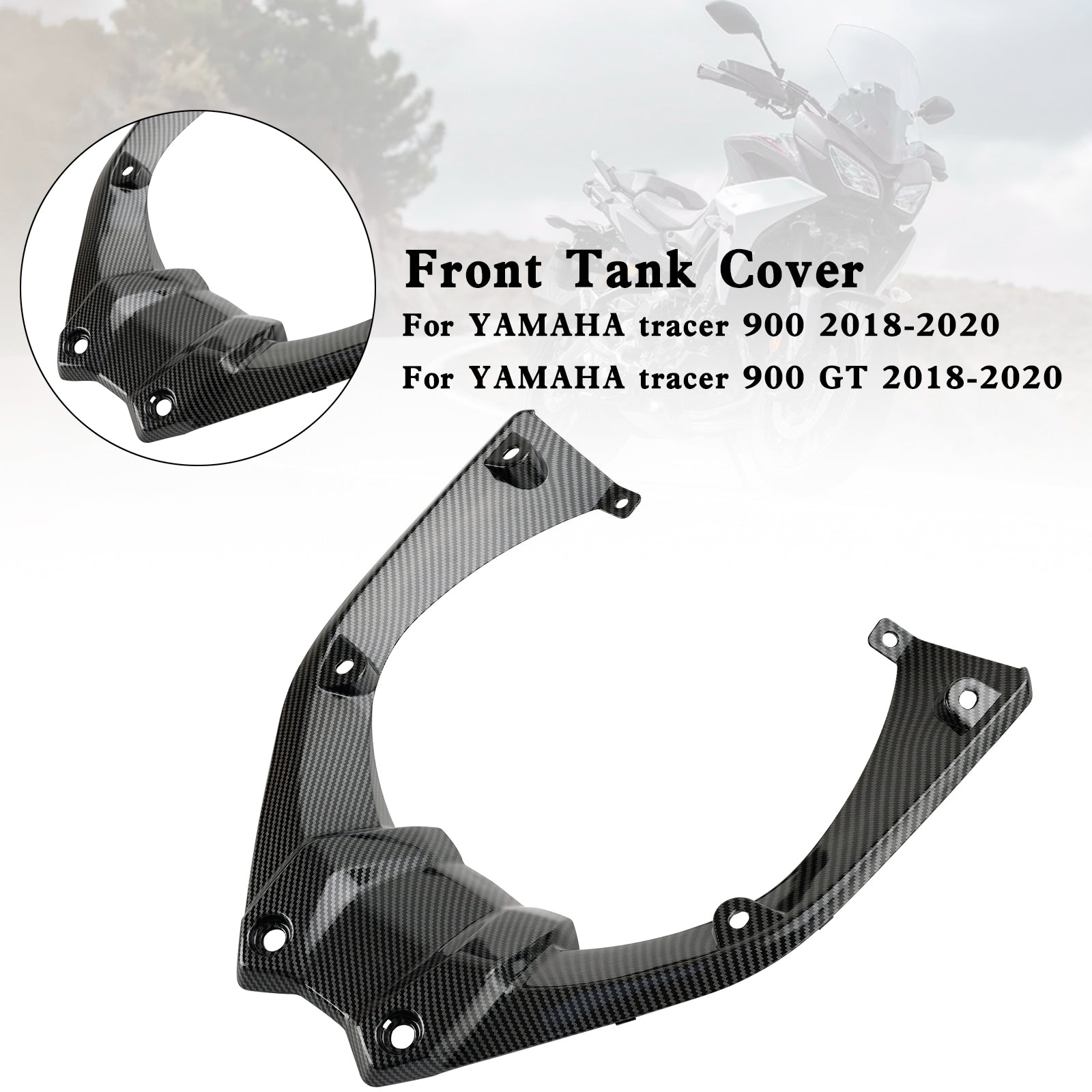 Panel de carenado de cubierta de tanque frontal de plástico ABS para Yamaha Tracer 900 / GT 2018-2020