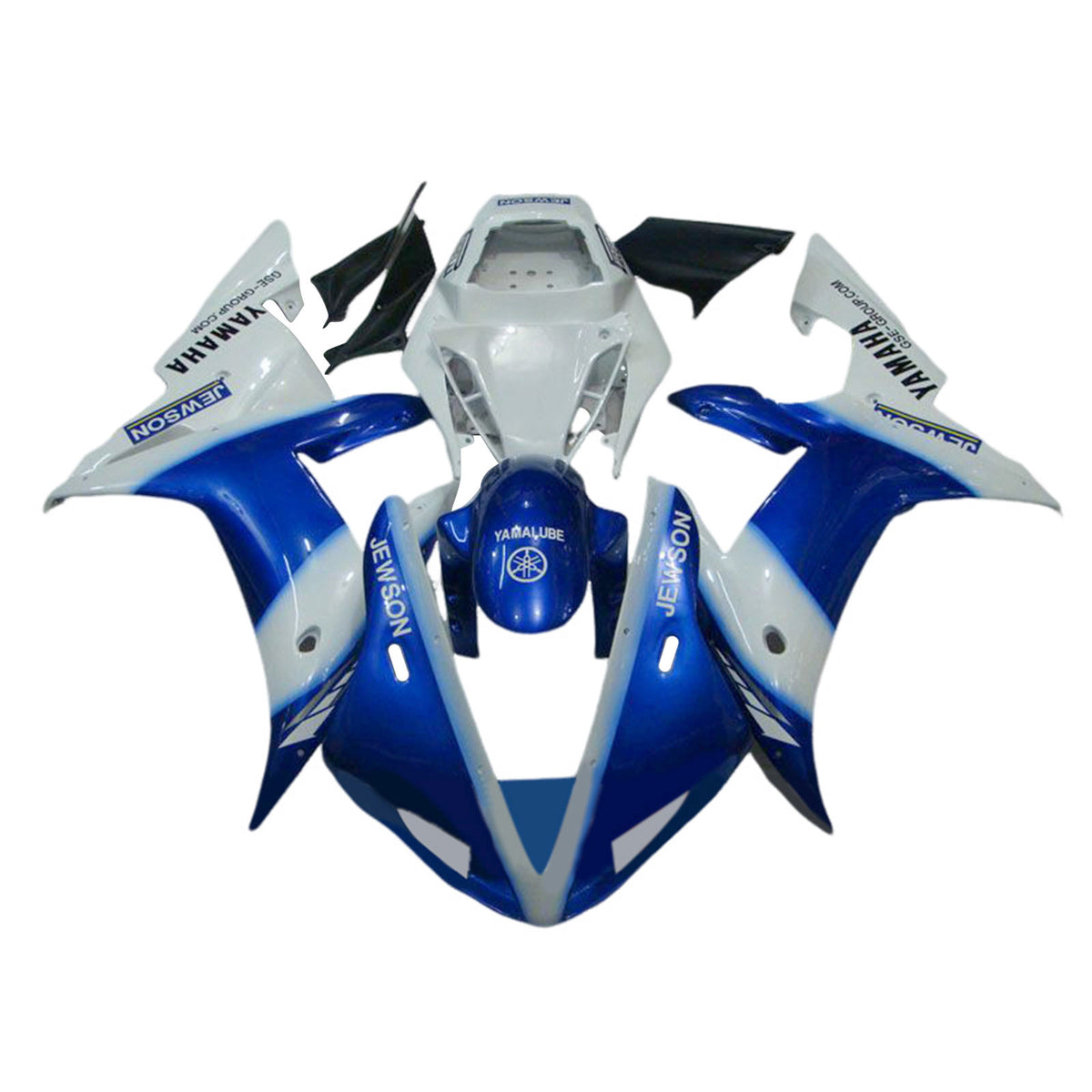 Amotopart 2002–2003 Yamaha YZF R1 Verkleidungssatz, Blau/Weiß