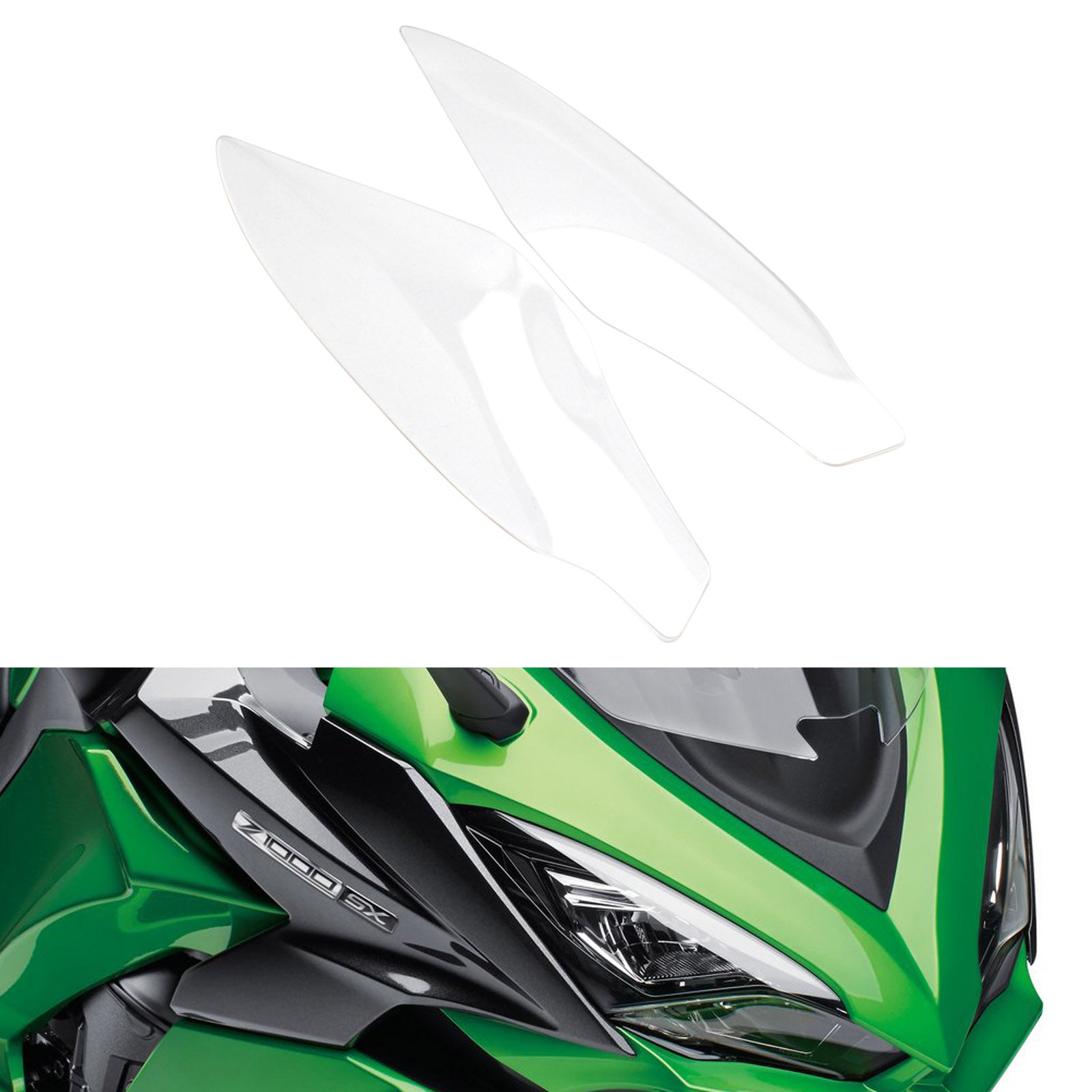 17-20 Kawasaki Ninja 1000 Z1000SX Front Headlight Lens Protection Clear