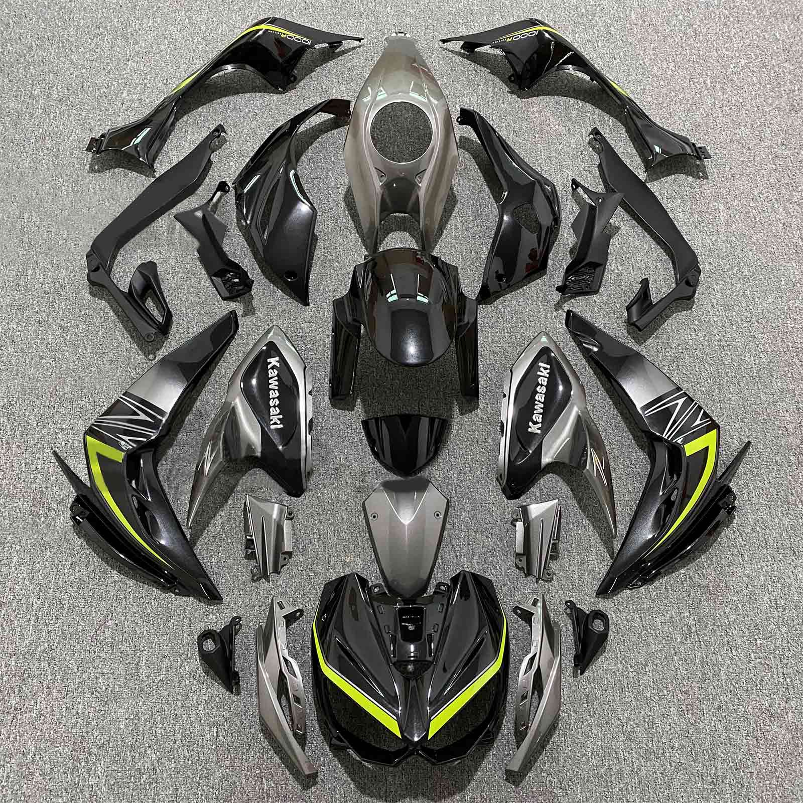 Amotopart 2014–2017 Z1000 Kawasaki Grau-Schwarz-Verkleidungsset