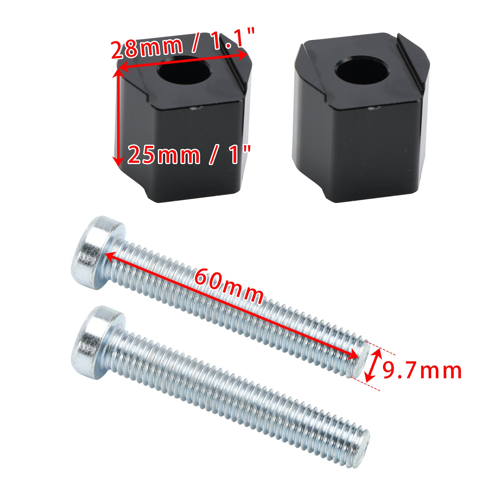 19-24 390 790 890 1290 Abenteuer/R Lenker Riser Spacer + 25mm