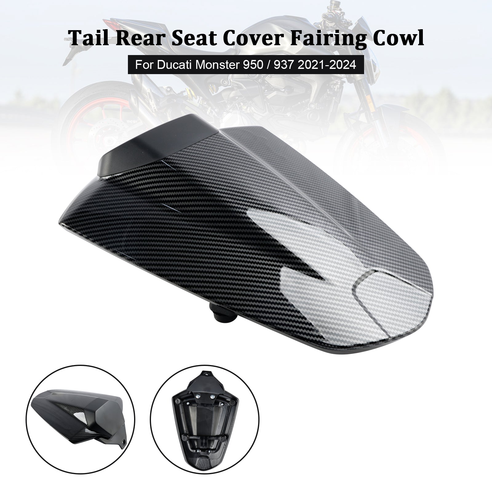 21-24 Ducati Monster 950 937 Tail Rear Seat Cover Fairing Cowl