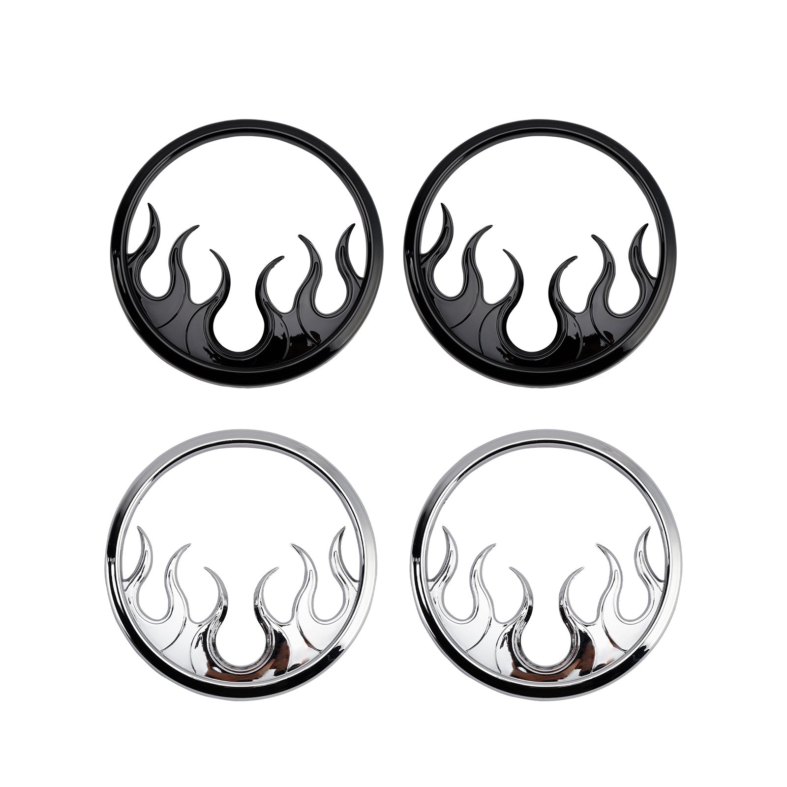 Touring Electra Glide Ultra Classic Flame Speaker Grills Accent Trim Cover