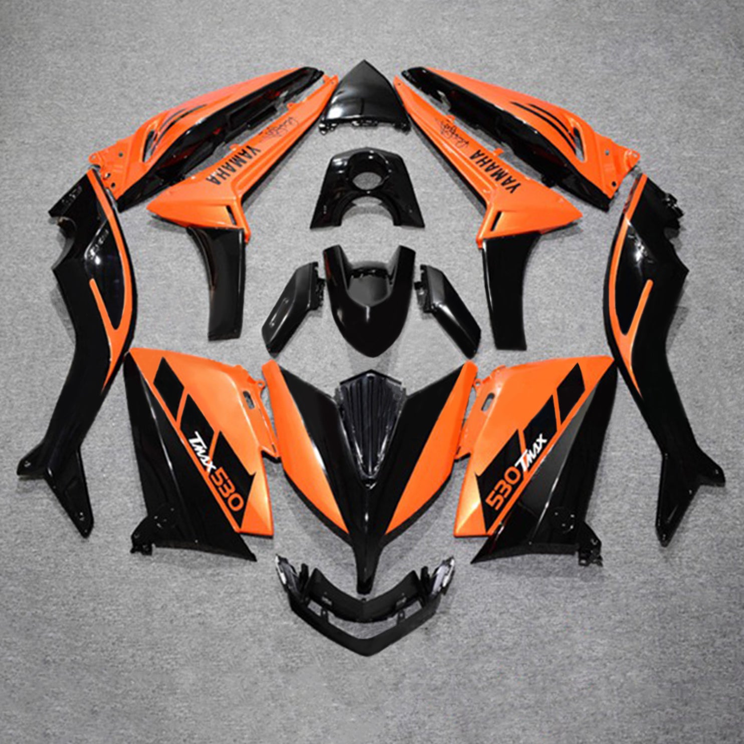 Amotopart 2015-2016 Yamaha T-Max TMAX530 carenatura arancione e nero