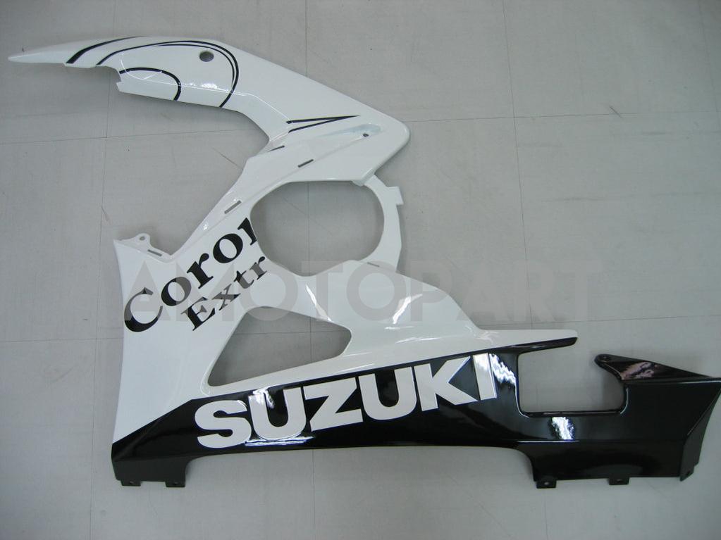 Amotopart 2005-2006 Suzuki GSXR1000 K5 Weiß mit schwarzem Streifenverkleidungskit