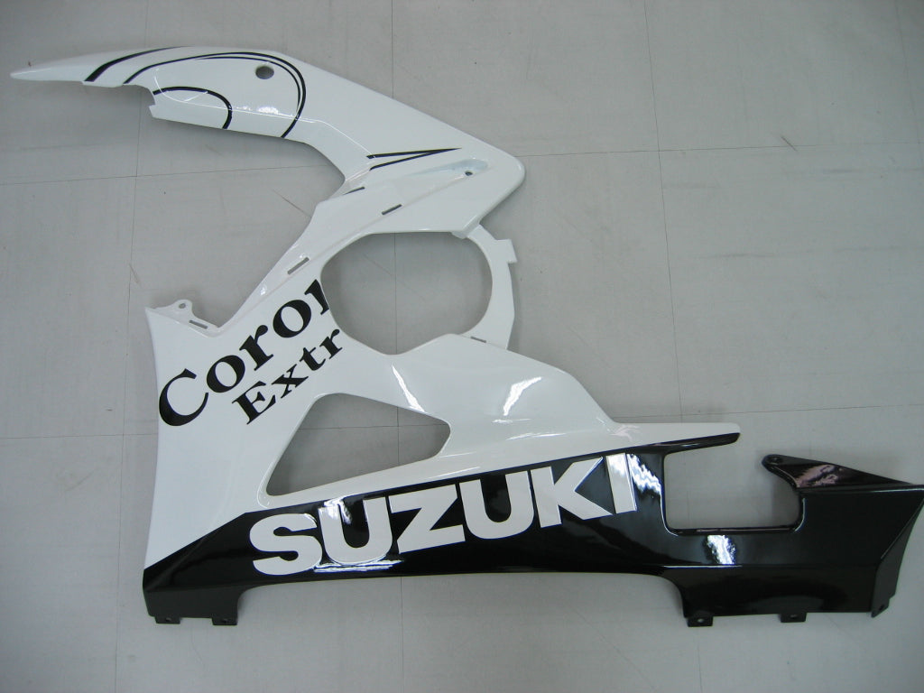 Amotopart 2005-2006 Suzuki GSXR1000 K5 Kit de carénage blanc avec bande noire