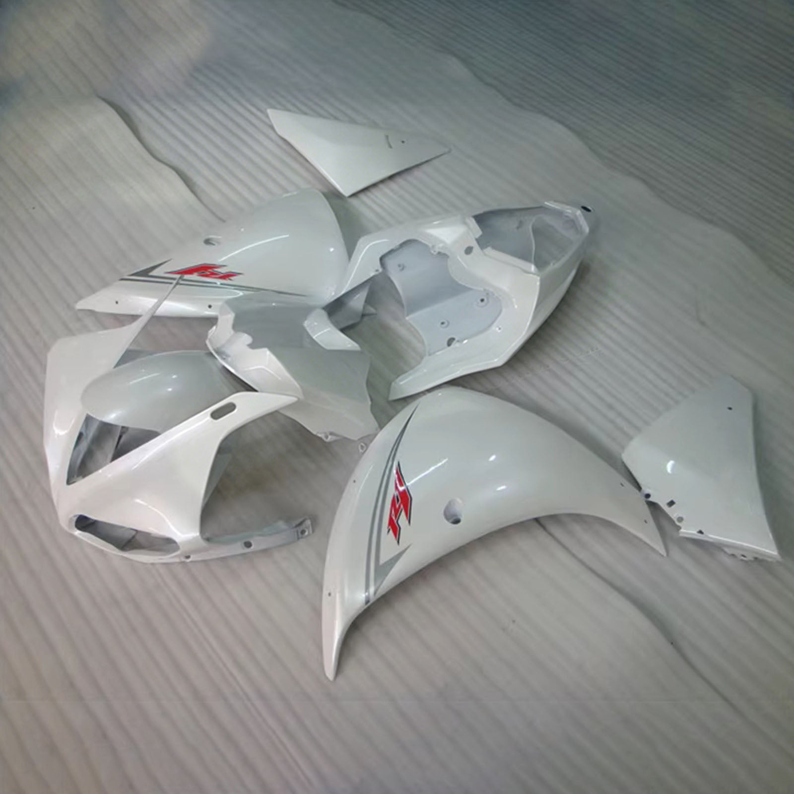 Amotopart 2012-2014 Yamaha YZF-R1 White Fairing Kit