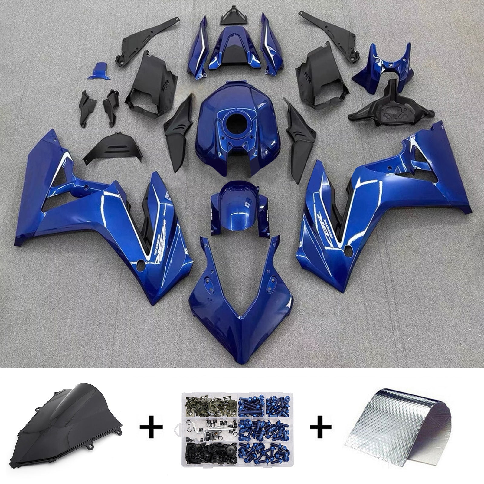 Amotopart 2024-2026 Honda CBR650R Blue Fairing Kit