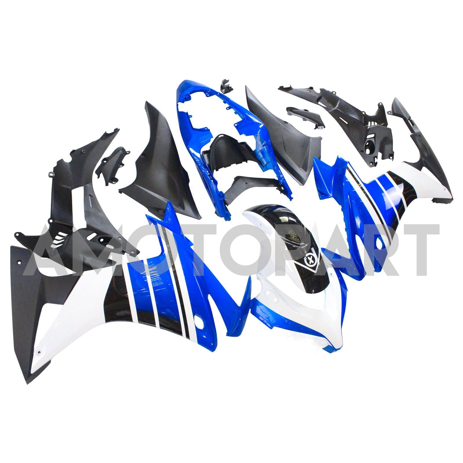 Amotopart 2013-2015 CBR500R HONDA Blue & White Fairing Kit
